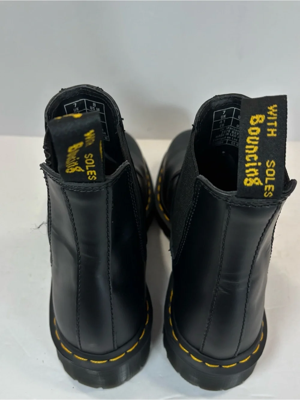 Dr Martens 2976 BEX Sz 8 Men's Leather Smooth Chelsea Boots In Black - Excellent